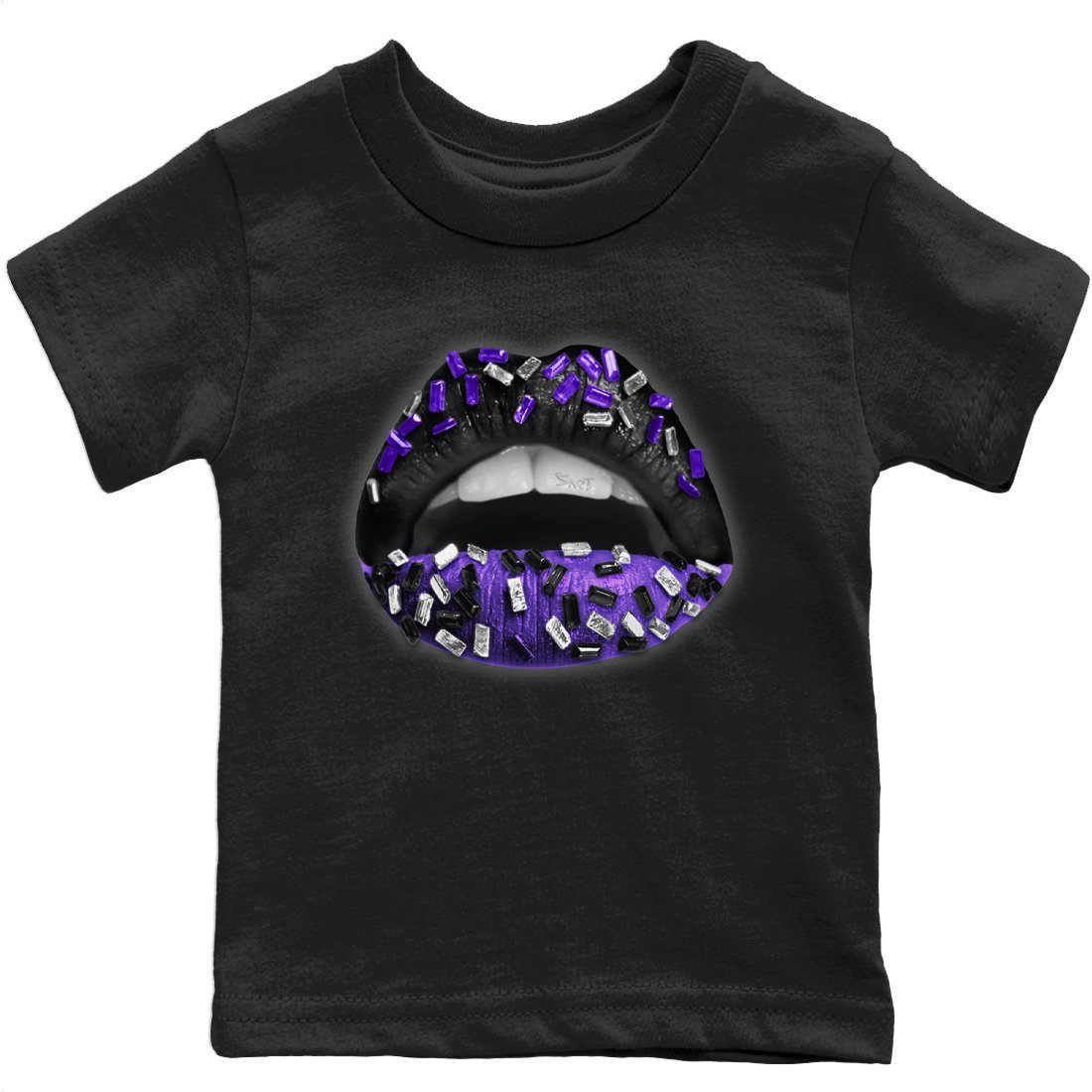 Jordan 13 Court Purple Sneaker Match Tees Lips Jewel Sneaker Tees Jordan 13 Court Purple Sneaker Release Tees Kids Shirts