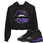 Jordan 13 Court Purple Sneaker Match Tees Lips Jewel Sneaker Tees Jordan 13 Court Purple Sneaker Release Tees Women's Shirts