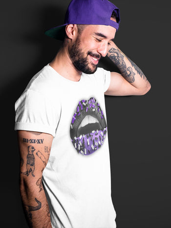 Jordan 13 Court Purple Sneaker Match Tees Lips Jewel Sneaker Tees Jordan 13 Court Purple Sneaker Release Tees Unisex Shirts