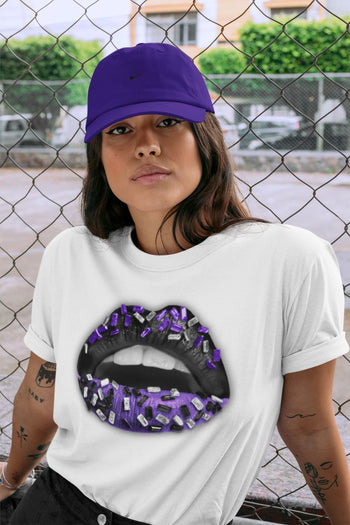 Jordan 13 Court Purple Sneaker Match Tees Lips Jewel Sneaker Tees Jordan 13 Court Purple Sneaker Release Tees Unisex Shirts