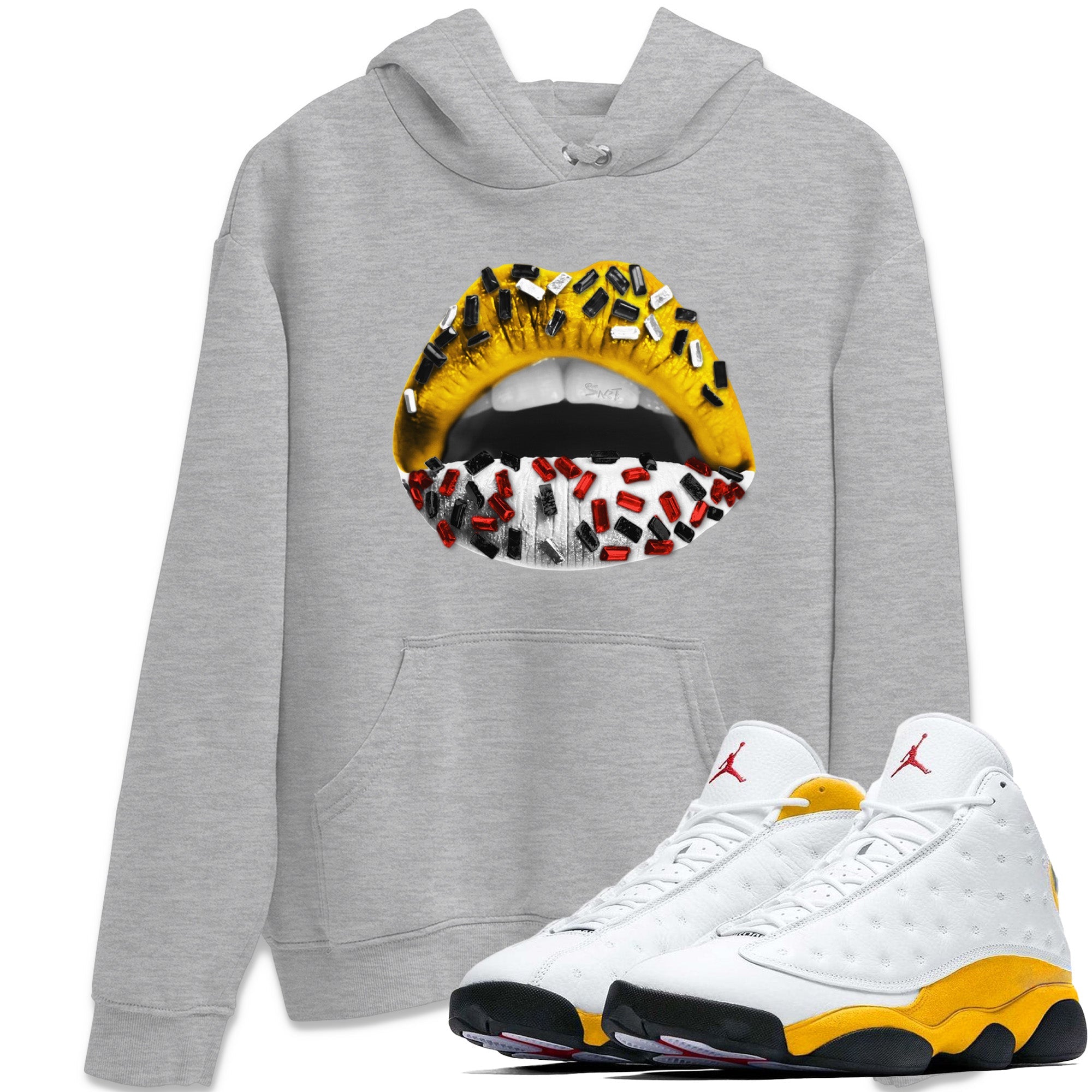 Jordan 13 Del Sol Sneaker Match Tees Lips Jewel Sneaker Tees Jordan 13 Del Sol Sneaker Release Tees Unisex Shirts