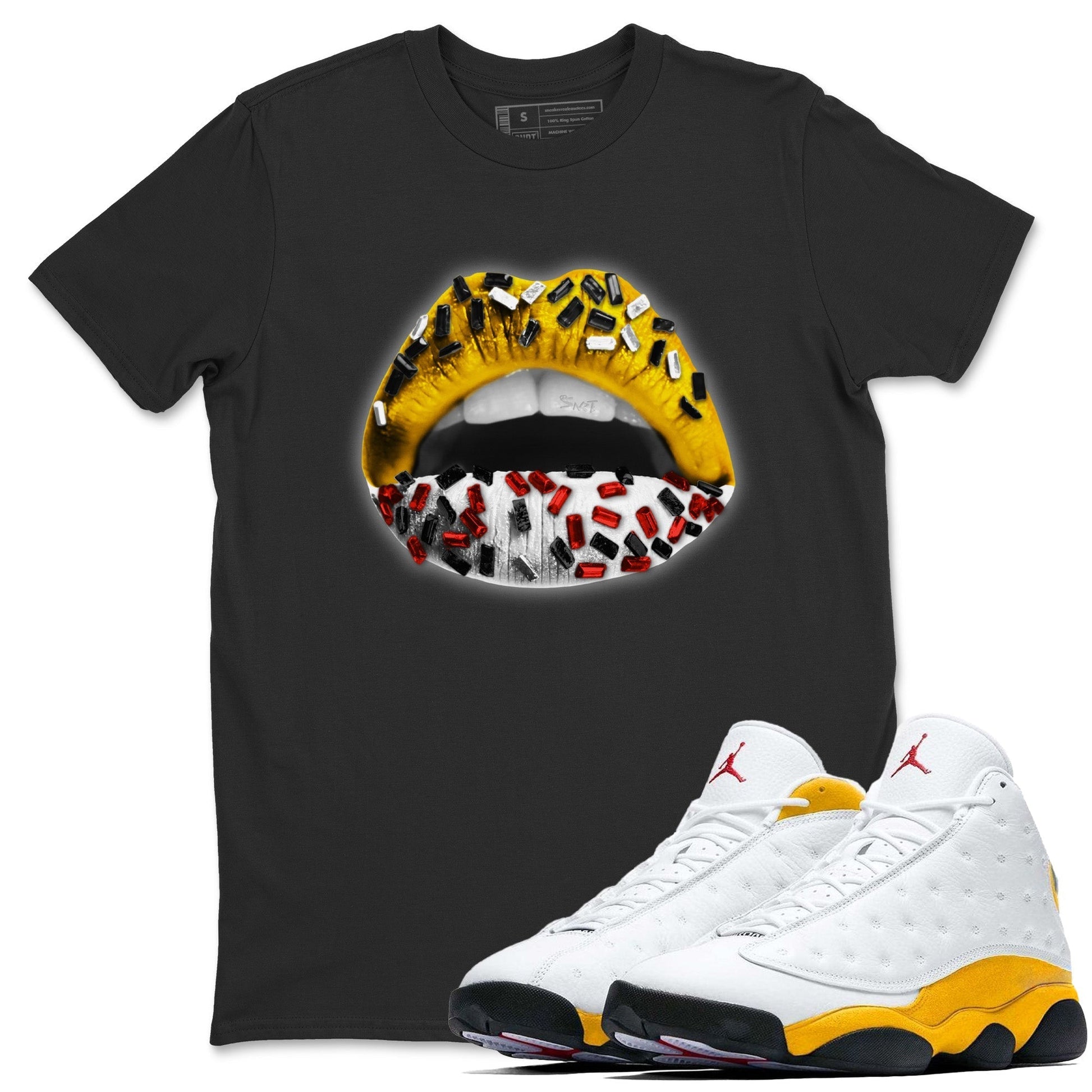 Jordan 13 Del Sol Sneaker Match Tees Lips Jewel Sneaker Tees Jordan 13 Del Sol Sneaker Release Tees Unisex Shirts