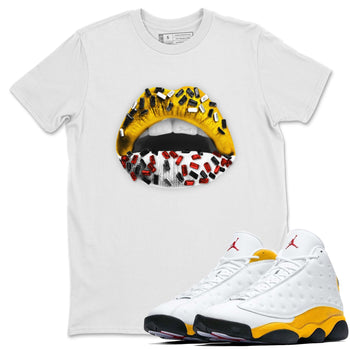 Jordan 13 Del Sol Sneaker Match Tees Lips Jewel Sneaker Tees Jordan 13 Del Sol Sneaker Release Tees Unisex Shirts