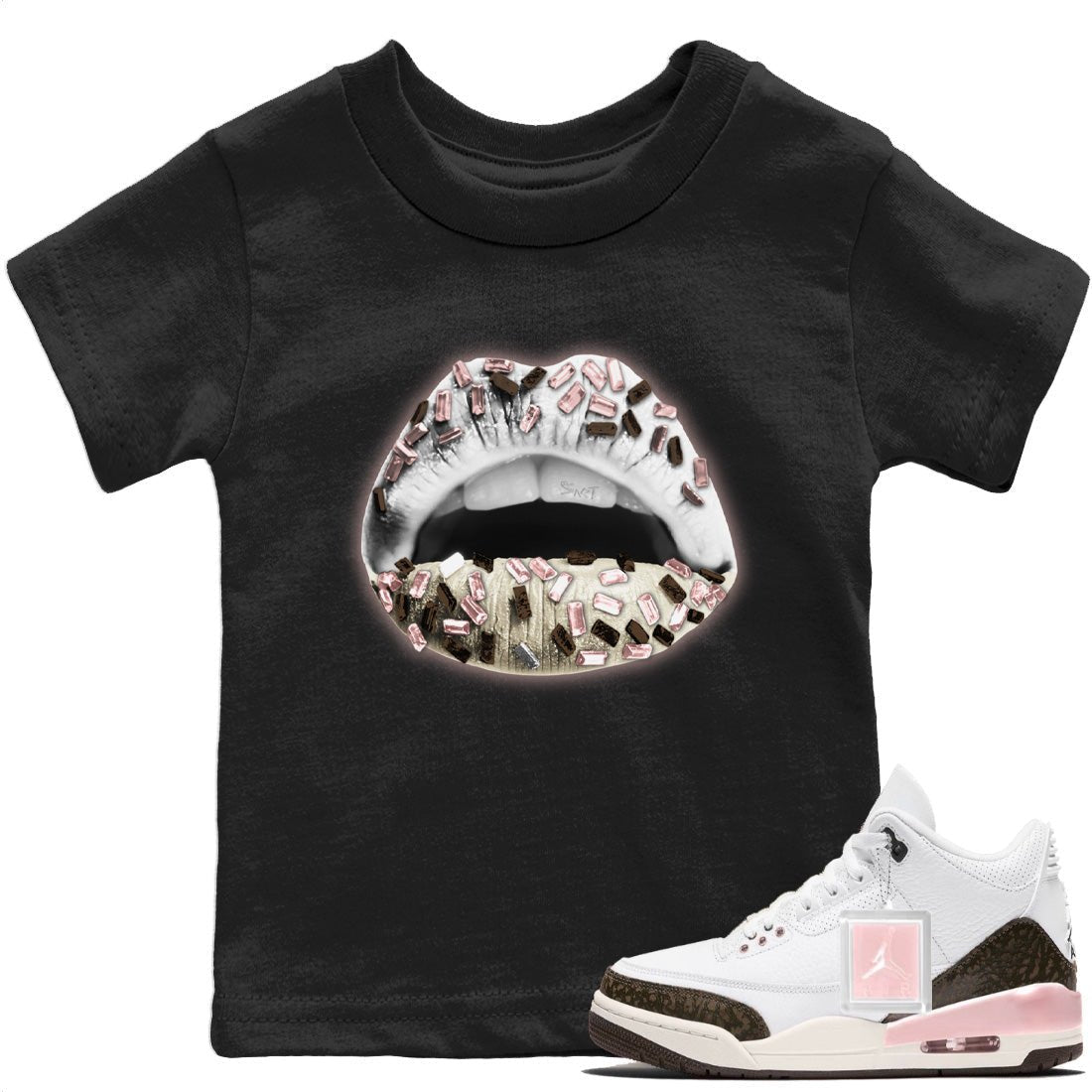 Jordan 3 Atmosphere Sneaker Match Tees Lips Jewel Sneaker Tees Jordan 3 Atmosphere Sneaker Release Tees Kids Shirts