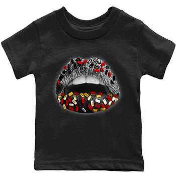 Jordan 3 Black Gold Sneaker Match Tees Lips Jewel Sneaker Tees Jordan 3 Black Gold Sneaker Release Tees Kids Shirts