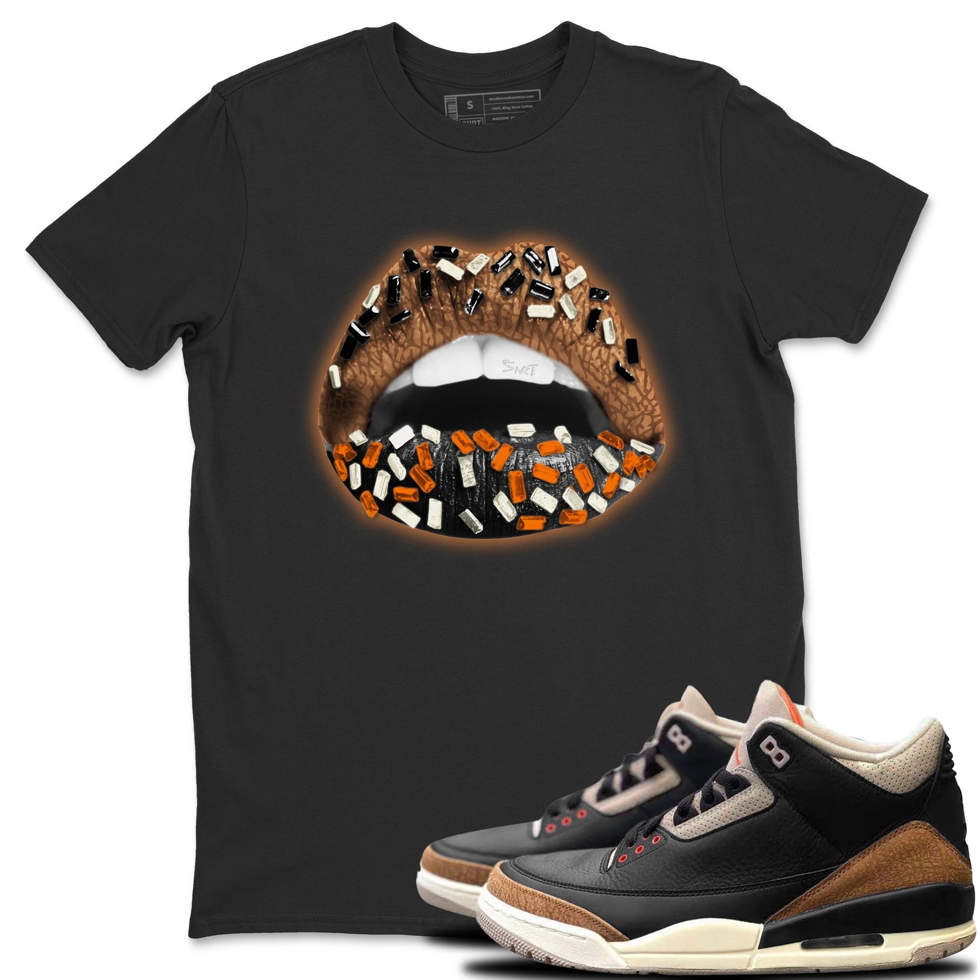 Jordan 3 Desert Elephant Sneaker Match Tees Lips Jewel Sneaker Tees Jordan 3 Desert Elephant Sneaker Release Tees Unisex Shirts