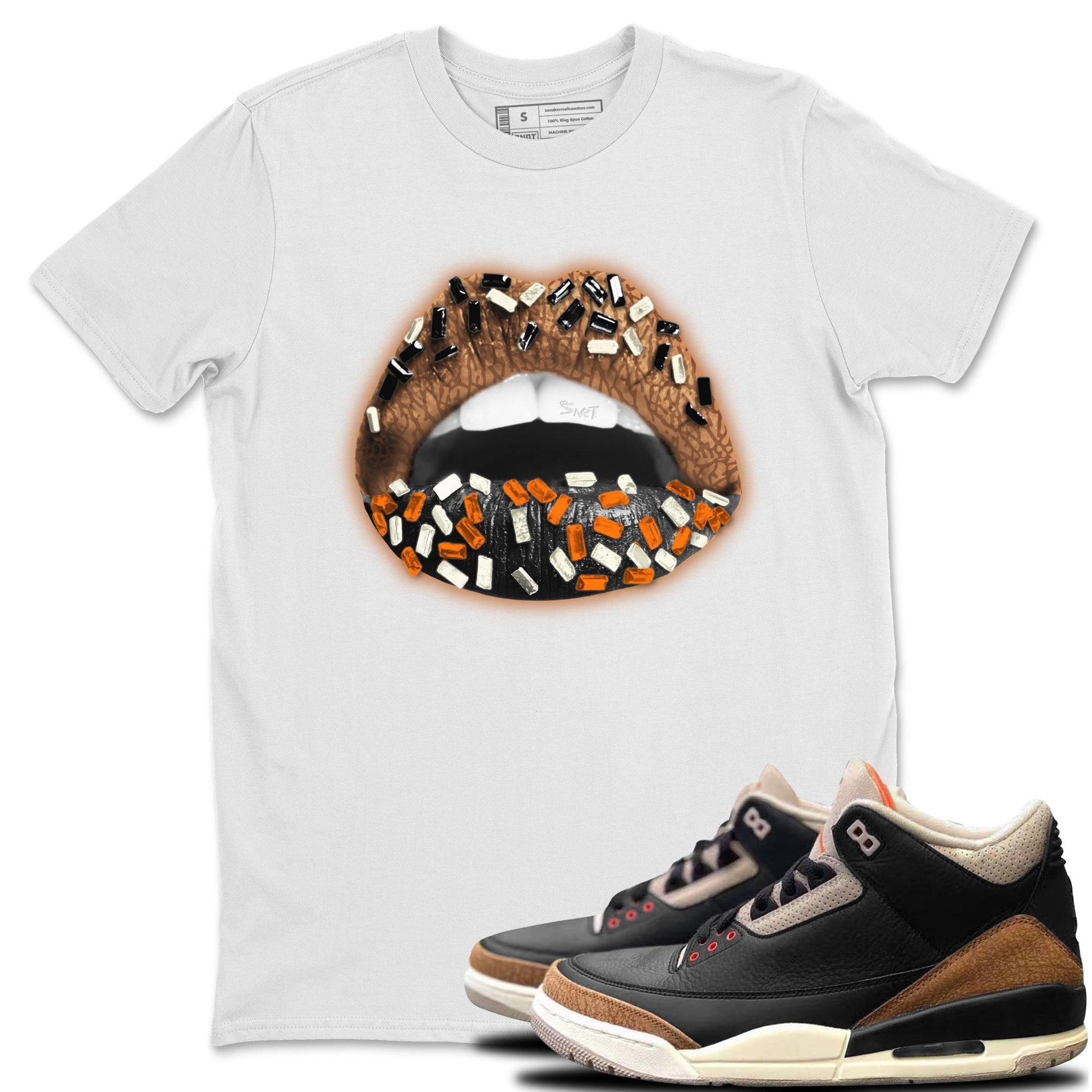 Jordan 3 Desert Elephant Sneaker Match Tees Lips Jewel Sneaker Tees Jordan 3 Desert Elephant Sneaker Release Tees Unisex Shirts