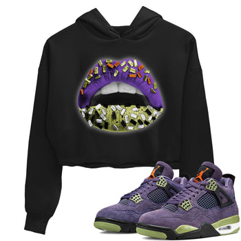 Jordan 4 Canyon Purple Sneaker Match Tees Lips Jewel Sneaker Tees Jordan 4 Canyon Purple Sneaker Release Tees Women's Shirts