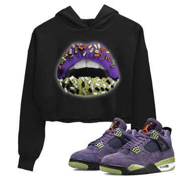 Jordan 4 Canyon Purple Sneaker Match Tees Lips Jewel Sneaker Tees Jordan 4 Canyon Purple Sneaker Release Tees Women's Shirts