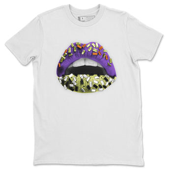Jordan 4 Canyon Purple Sneaker Match Tees Lips Jewel Sneaker Tees Jordan 4 Canyon Purple Sneaker Release Tees Unisex Shirts