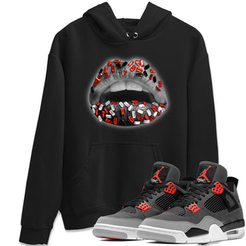 Jordan 4 Infrared Sneaker Match Tees Lips Jewel Sneaker Tees Jordan 4 Infrared Sneaker Release Tees Unisex Shirts
