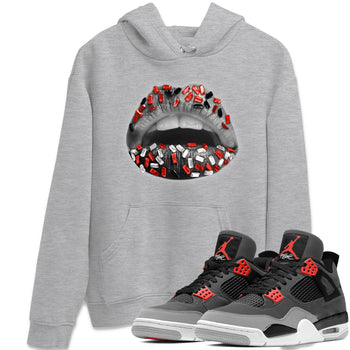 Jordan 4 Infrared Sneaker Match Tees Lips Jewel Sneaker Tees Jordan 4 Infrared Sneaker Release Tees Unisex Shirts