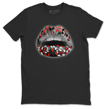 Jordan 4 Infrared Sneaker Match Tees Lips Jewel Sneaker Tees Jordan 4 Infrared Sneaker Release Tees Unisex Shirts