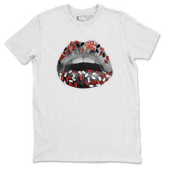 Jordan 4 Infrared Sneaker Match Tees Lips Jewel Sneaker Tees Jordan 4 Infrared Sneaker Release Tees Unisex Shirts