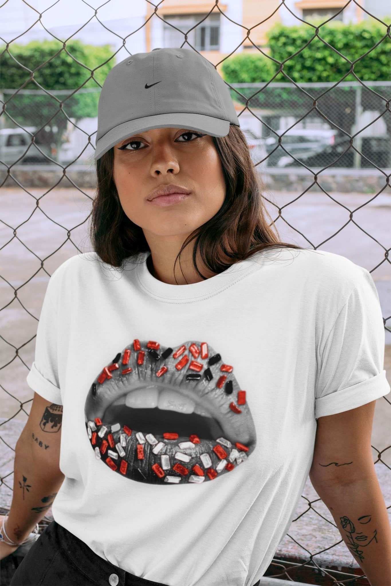 Jordan 4 Infrared Sneaker Match Tees Lips Jewel Sneaker Tees Jordan 4 Infrared Sneaker Release Tees Unisex Shirts