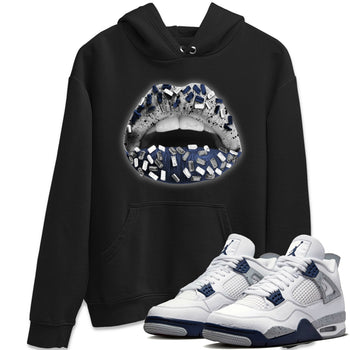 Jordan 4 Midnight Navy Sneaker Match Tees Lips Jewel Sneaker Tees Jordan 4 Midnight Navy Sneaker Release Tees Unisex Shirts