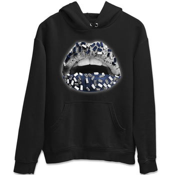 Jordan 4 Midnight Navy Sneaker Match Tees Lips Jewel Sneaker Tees Jordan 4 Midnight Navy Sneaker Release Tees Unisex Shirts