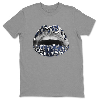 Jordan 4 Midnight Navy Sneaker Match Tees Lips Jewel Sneaker Tees Jordan 4 Midnight Navy Sneaker Release Tees Unisex Shirts