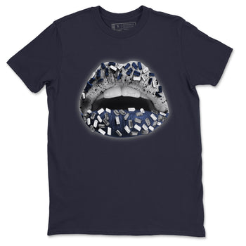 Jordan 4 Midnight Navy Sneaker Match Tees Lips Jewel Sneaker Tees Jordan 4 Midnight Navy Sneaker Release Tees Unisex Shirts