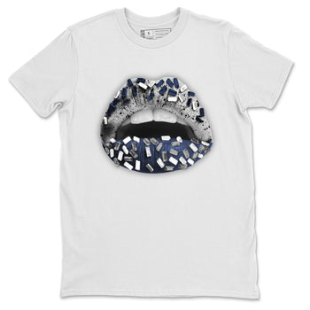 Jordan 4 Midnight Navy Sneaker Match Tees Lips Jewel Sneaker Tees Jordan 4 Midnight Navy Sneaker Release Tees Unisex Shirts