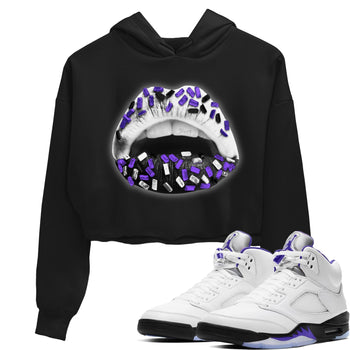 Jordan 5 Concord Sneaker Match Tees Lips Jewel Sneaker Tees Jordan 5 Concord Sneaker Release Tees Women's Shirts
