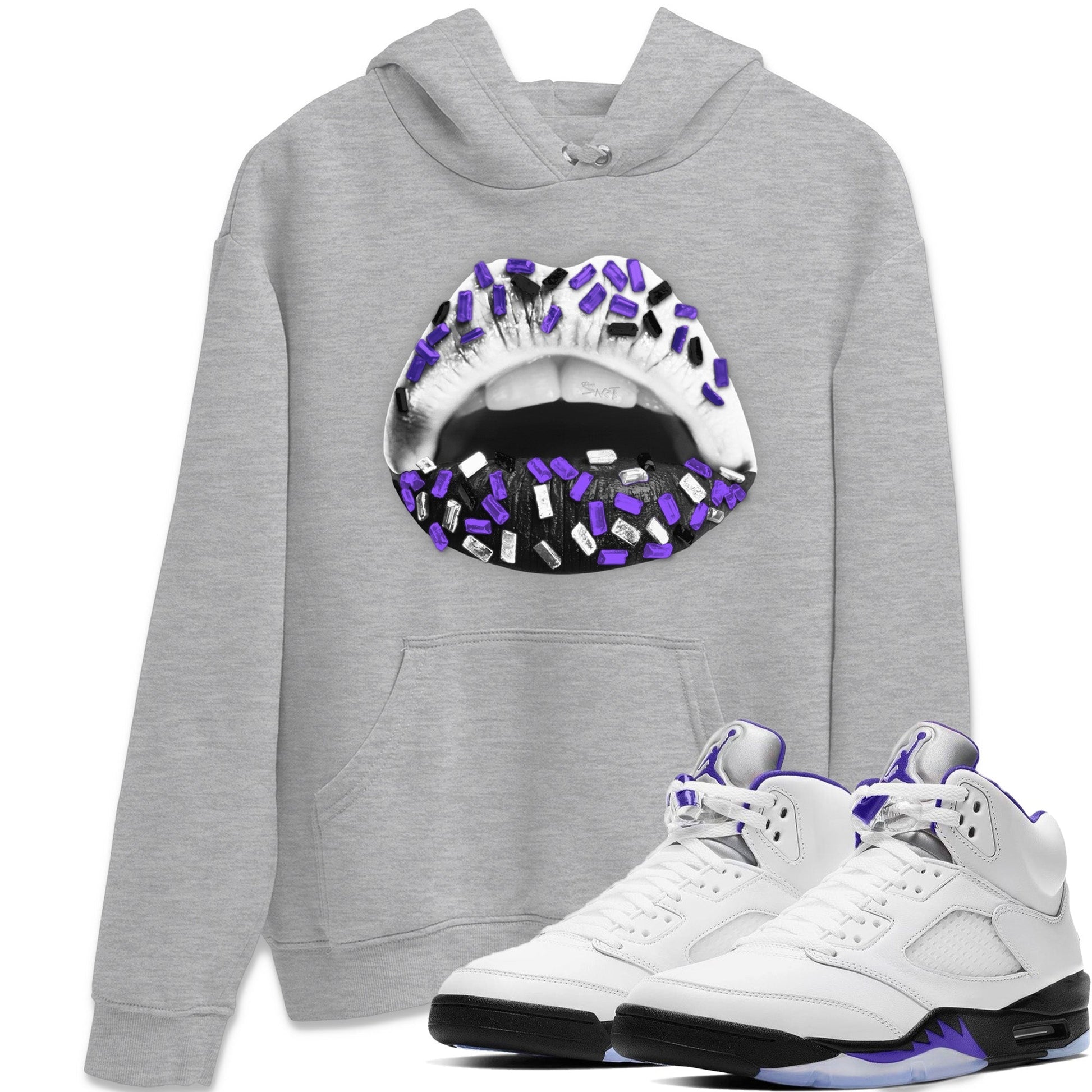 Jordan 5 Concord Sneaker Match Tees Lips Jewel Sneaker Tees Jordan 5 Concord Sneaker Release Tees Unisex Shirts