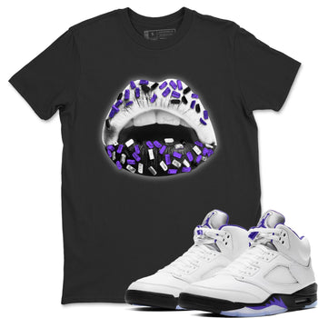 Jordan 5 Concord Sneaker Match Tees Lips Jewel Sneaker Tees Jordan 5 Concord Sneaker Release Tees Unisex Shirts