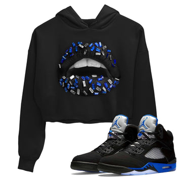 Jordan 5 Racer Blue Sneaker Match Tees Lips Jewel Sneaker Tees Jordan 5 Racer Blue Sneaker Release Tees Women's Shirts