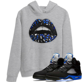 Jordan 5 Racer Blue Sneaker Match Tees Lips Jewel Sneaker Tees Jordan 5 Racer Blue Sneaker Release Tees Unisex Shirts