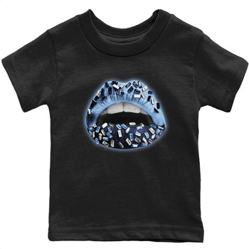 Jordan 6 UNC Sneaker Match Tees Lips Jewel Sneaker Tees Jordan 6 UNC Sneaker Release Tees Kids Shirts