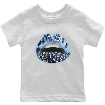 Jordan 6 UNC Sneaker Match Tees Lips Jewel Sneaker Tees Jordan 6 UNC Sneaker Release Tees Kids Shirts