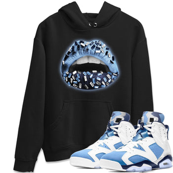 Jordan 6 UNC Sneaker Match Tees Lips Jewel Sneaker Tees Jordan 6 UNC Sneaker Release Tees Unisex Shirts