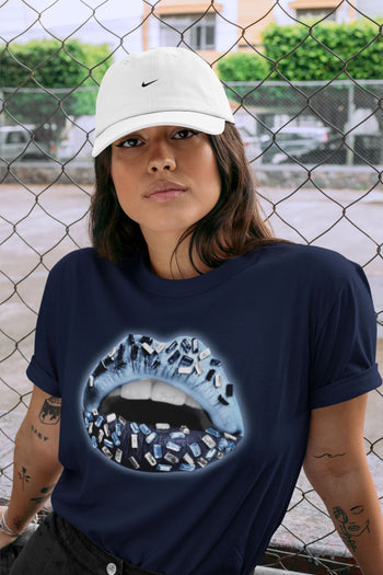 Jordan 6 UNC Sneaker Match Tees Lips Jewel Sneaker Tees Jordan 6 UNC Sneaker Release Tees Unisex Shirts