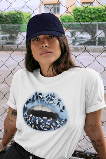 Jordan 6 UNC Sneaker Match Tees Lips Jewel Sneaker Tees Jordan 6 UNC Sneaker Release Tees Unisex Shirts