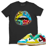 Dunk Free 99 White Sneaker Match Tees Lips Jewel Sneaker Tees Dunk Free 99 White Sneaker Release Tees Unisex Shirts