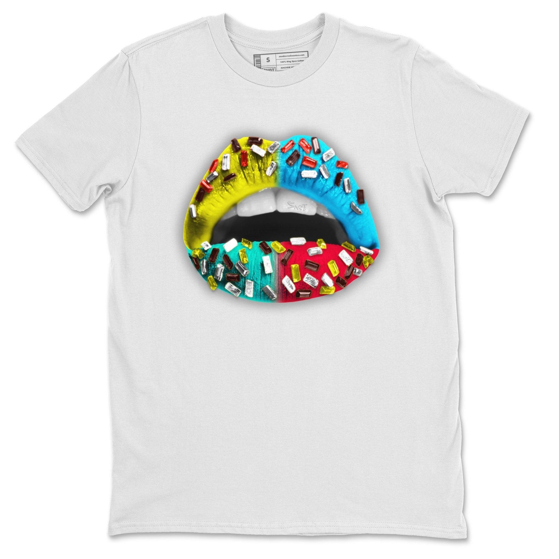 Dunk Free 99 White Sneaker Match Tees Lips Jewel Sneaker Tees Dunk Free 99 White Sneaker Release Tees Unisex Shirts