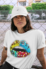 Dunk Free 99 White Sneaker Match Tees Lips Jewel Sneaker Tees Dunk Free 99 White Sneaker Release Tees Unisex Shirts