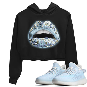 Yeezy 350 Mono Ice Sneaker Match Tees Lips Jewel Sneaker Tees Yeezy 350 Mono Ice Sneaker Release Tees Women's Shirts