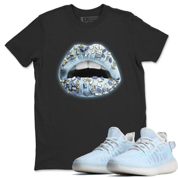 Yeezy 350 Mono Ice Sneaker Match Tees Lips Jewel Sneaker Tees Yeezy 350 Mono Ice Sneaker Release Tees Unisex Shirts