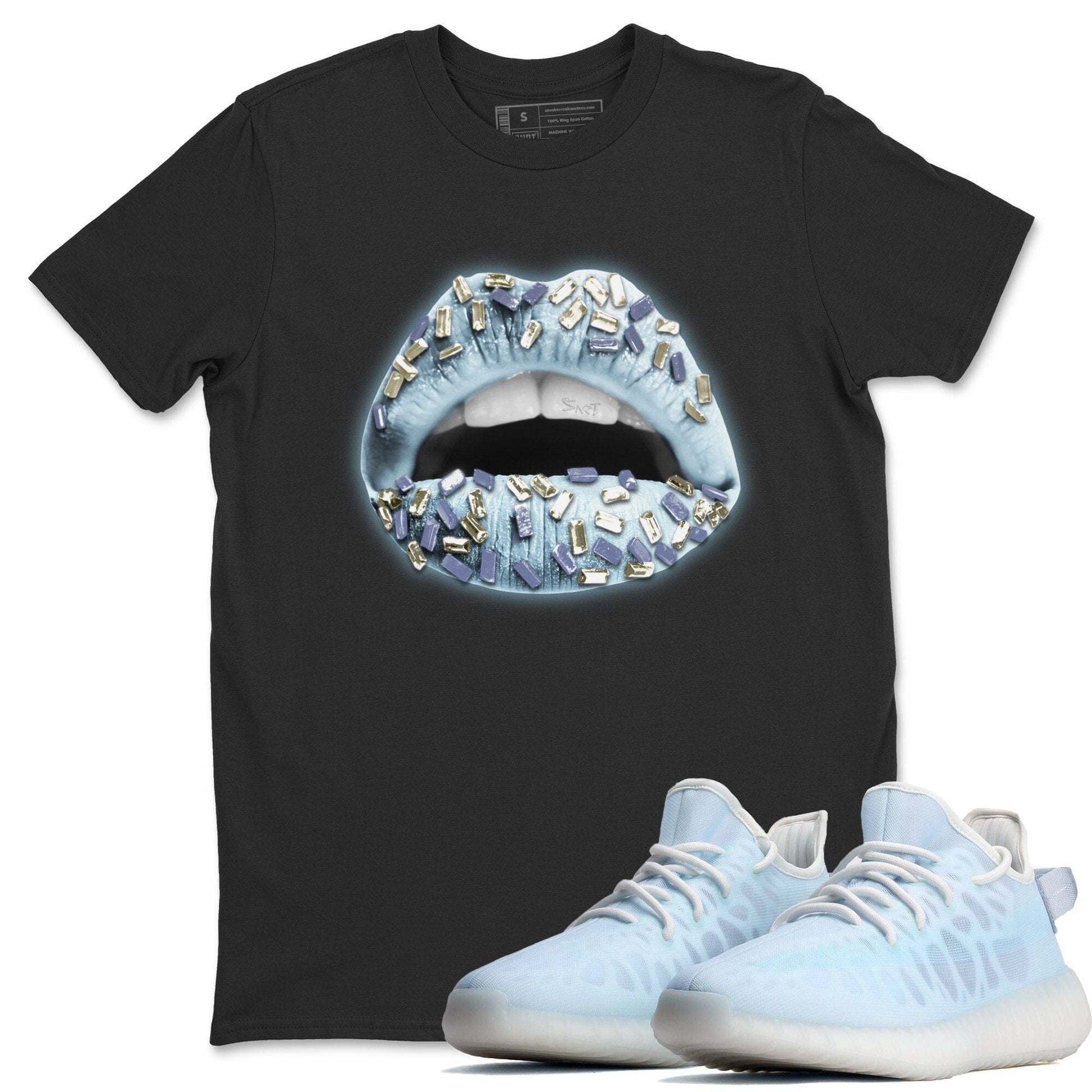 Yeezy 350 Mono Ice Sneaker Match Tees Lips Jewel Sneaker Tees Yeezy 350 Mono Ice Sneaker Release Tees Unisex Shirts