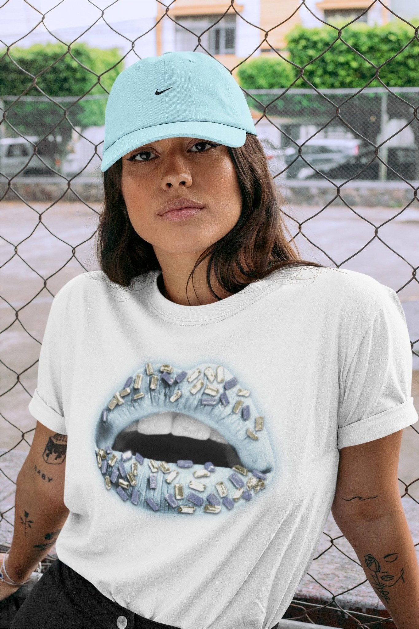 Yeezy 350 Mono Ice Sneaker Match Tees Lips Jewel Sneaker Tees Yeezy 350 Mono Ice Sneaker Release Tees Unisex Shirts