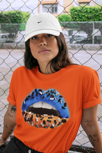 Yeezy 700 Bright Blue Sneaker Match Tees Lips Jewel Sneaker Tees Yeezy 700 Bright Blue Sneaker Release Tees Unisex Shirts