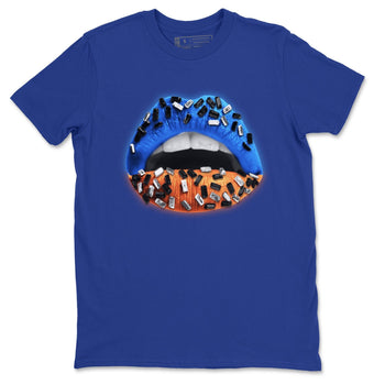 Yeezy 700 Bright Blue Sneaker Match Tees Lips Jewel Sneaker Tees Yeezy 700 Bright Blue Sneaker Release Tees Unisex Shirts