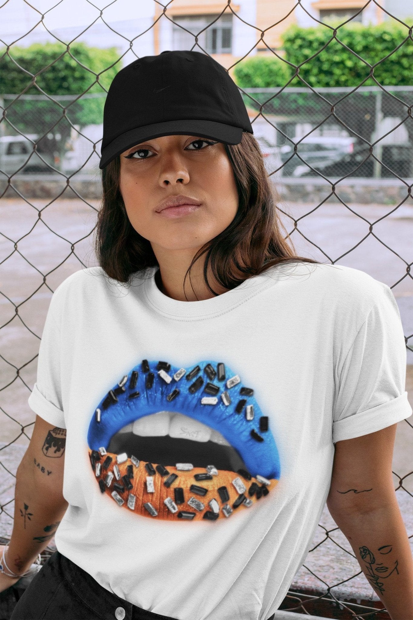 Yeezy 700 Bright Blue Sneaker Match Tees Lips Jewel Sneaker Tees Yeezy 700 Bright Blue Sneaker Release Tees Unisex Shirts