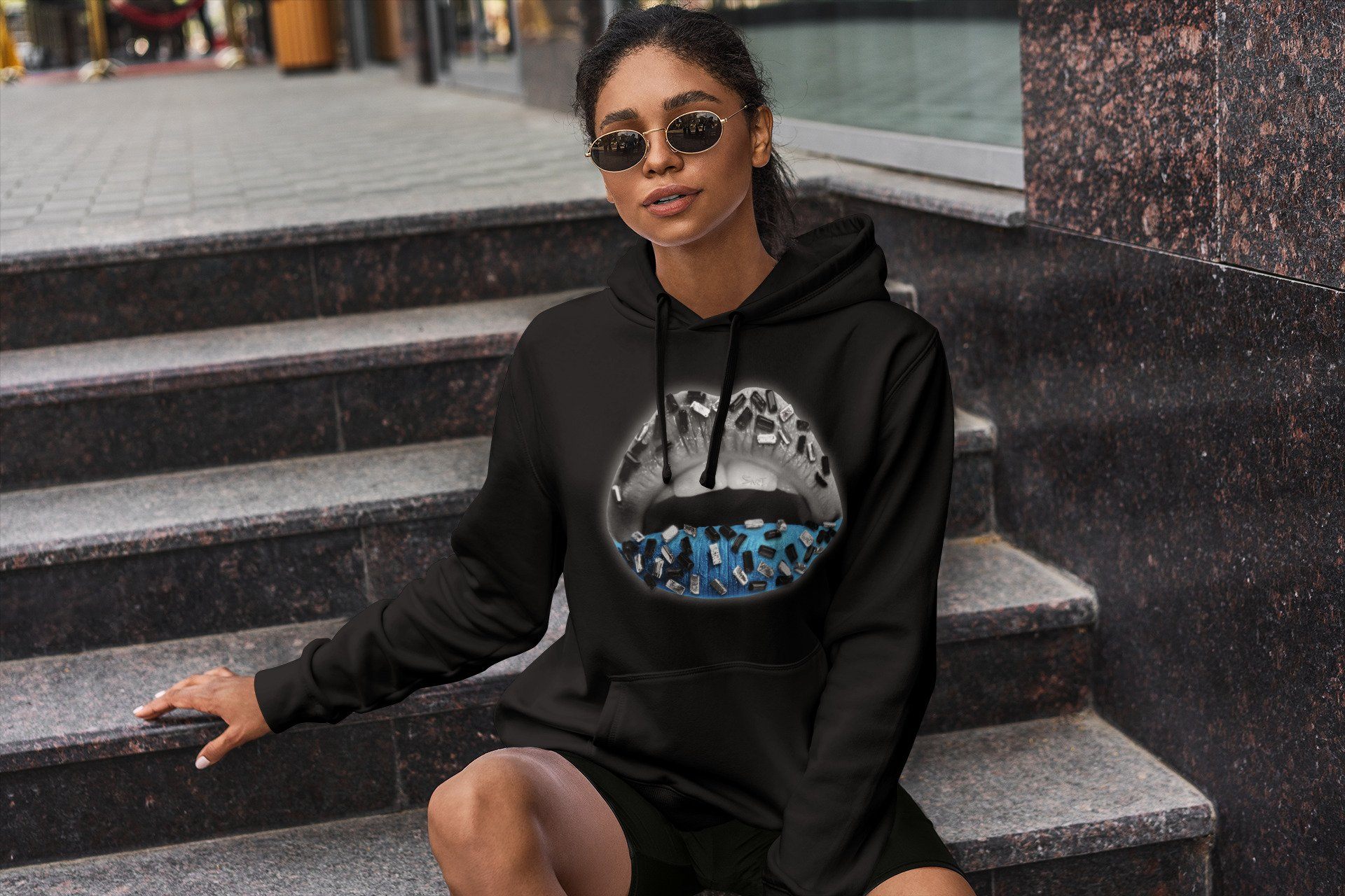 Yeezy 700 Bright Cyan Sneaker Match Tees Lips Jewel Sneaker Tees Yeezy 700 Bright Cyan Sneaker Release Tees Unisex Shirts