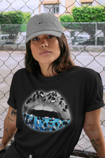 Yeezy 700 Bright Cyan Sneaker Match Tees Lips Jewel Sneaker Tees Yeezy 700 Bright Cyan Sneaker Release Tees Unisex Shirts