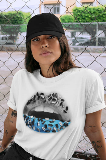 Yeezy 700 Bright Cyan Sneaker Match Tees Lips Jewel Sneaker Tees Yeezy 700 Bright Cyan Sneaker Release Tees Unisex Shirts