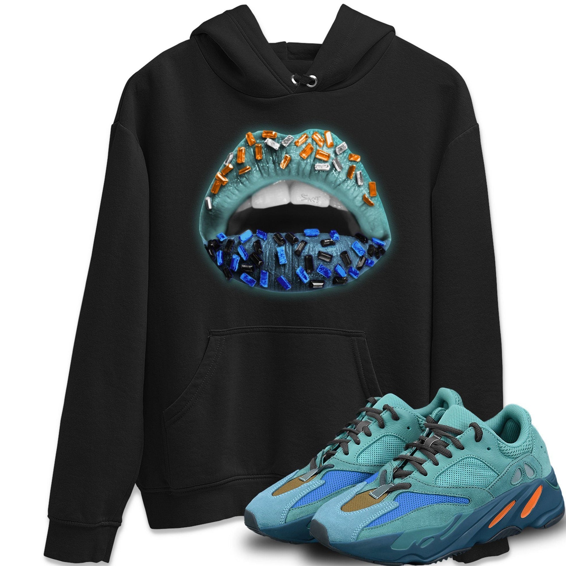 Yeezy 700 Faded Azure Sneaker Match Tees Lips Jewel Sneaker Tees Yeezy 700 Faded Azure Sneaker Release Tees Unisex Shirts