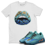 Yeezy 700 Faded Azure Sneaker Match Tees Lips Jewel Sneaker Tees Yeezy 700 Faded Azure Sneaker Release Tees Unisex Shirts