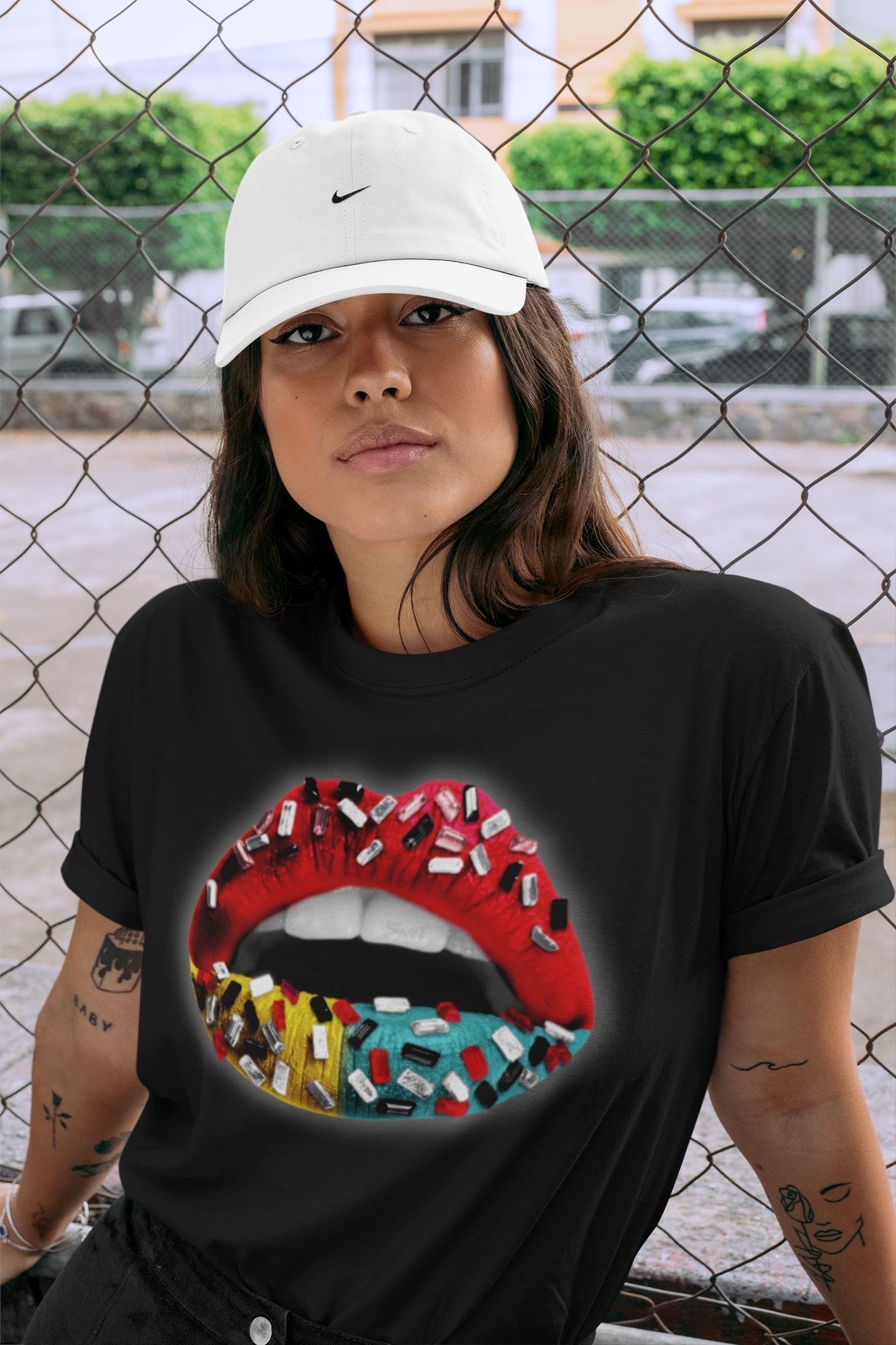 Yeezy 700 Hi-Res Red Sneaker Match Tees Lips Jewel Sneaker Tees Yeezy 700 Hi-Res Red Sneaker Release Tees Unisex Shirts